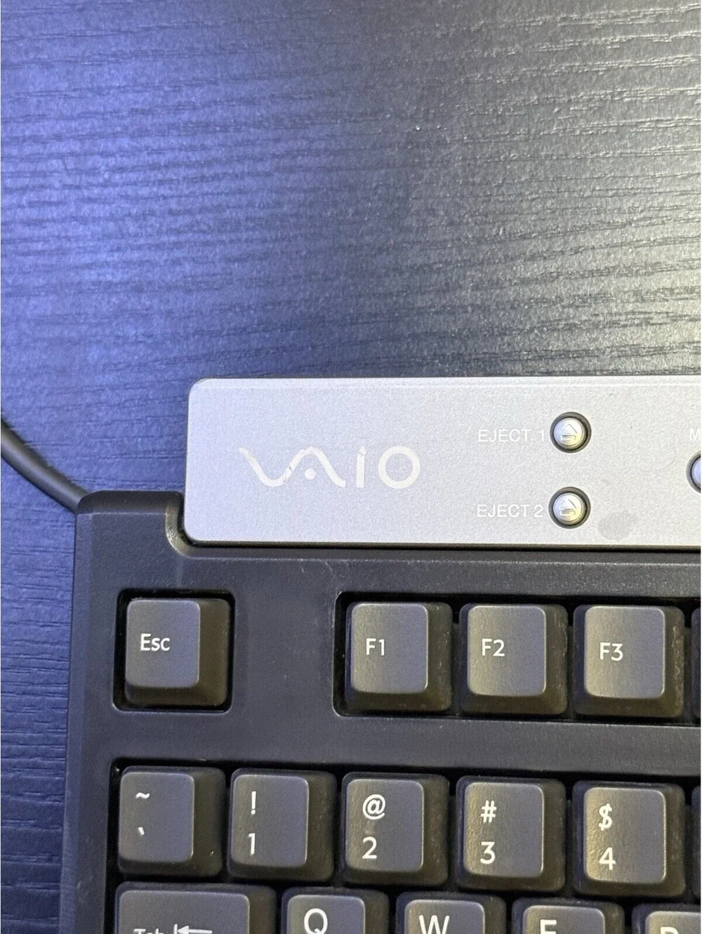 Vintage Sony VAIO Multimedia Keyboard PCVA-KB7P/U PS/2 Black Silver
